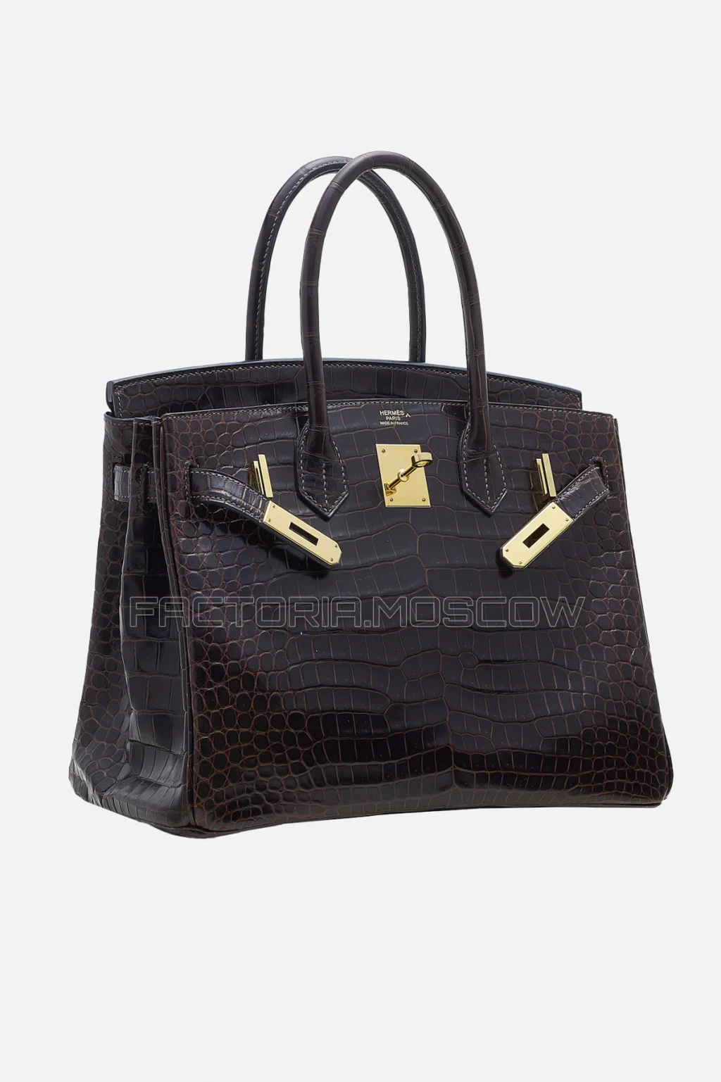 Hermes Birkin 30 Matte Ébene Porosus Crocodile GHW
