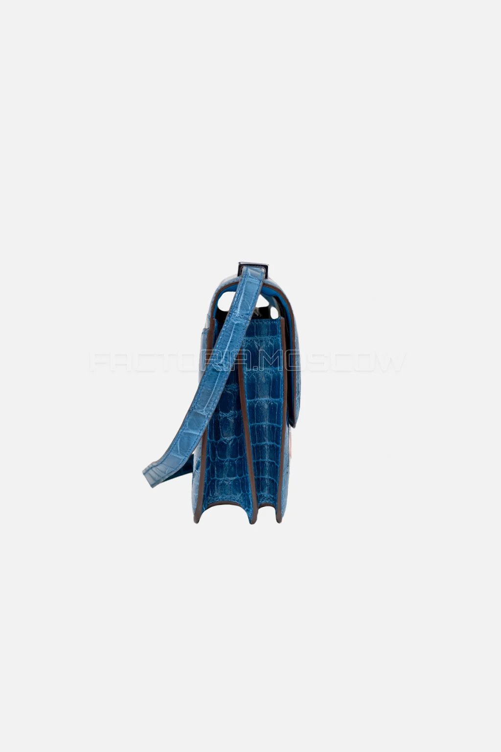 Hermès Constance Elan Bleu Izmir Shiny Niloticus Crocodile PHW