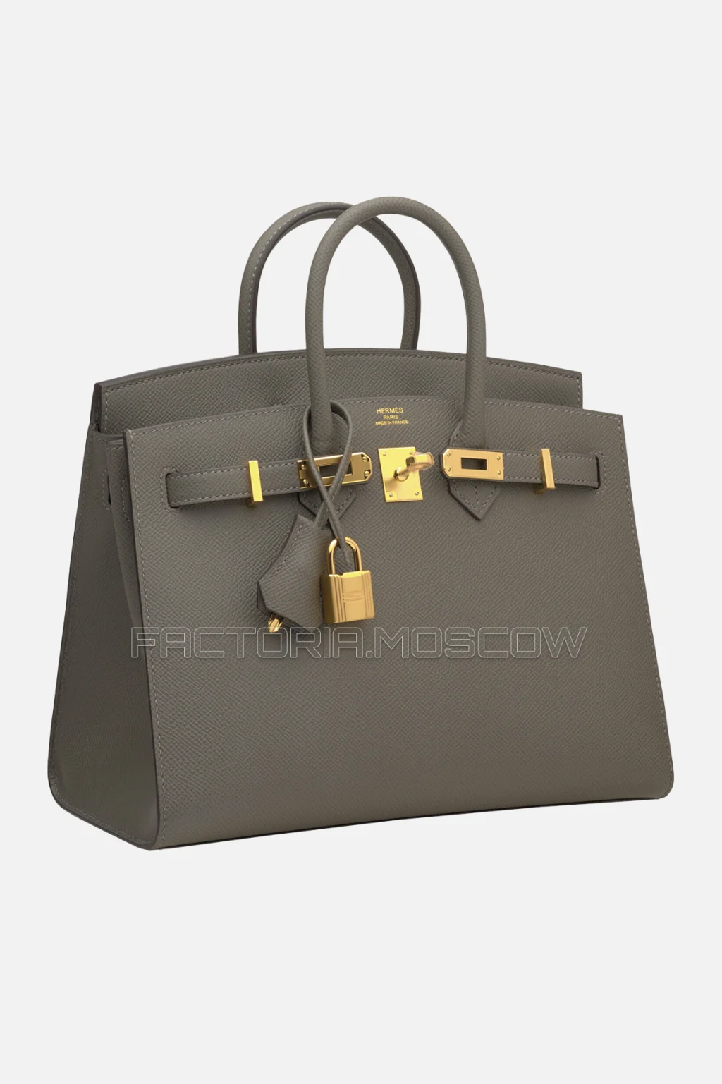 Hermes Birkin Sellier 25 Gris Meyer Epsom GHW