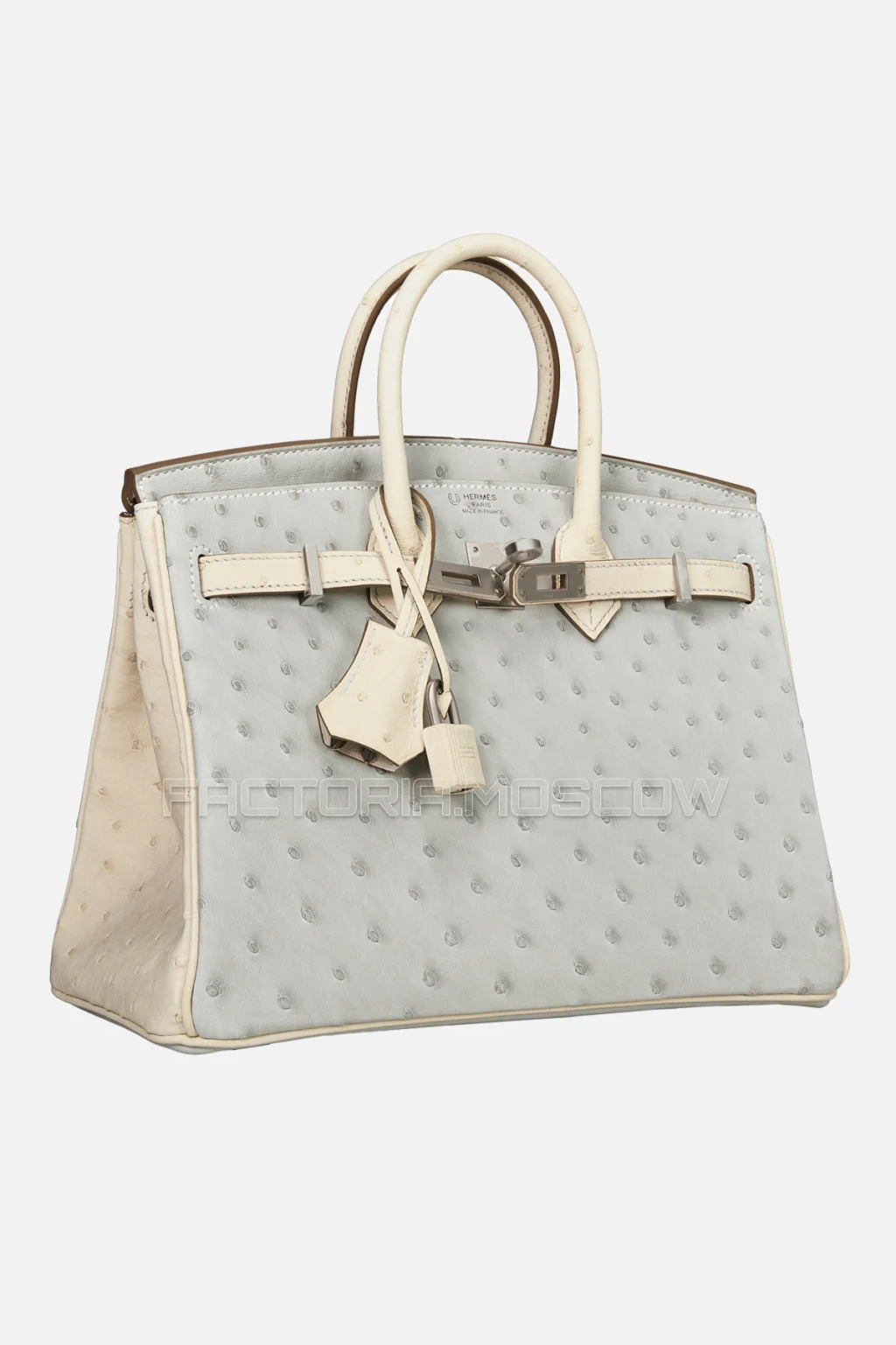 Hermes Birkin 25 Gris Perle/Beton Ostrich PHW