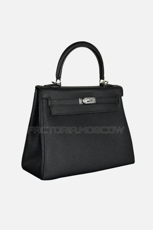 Hermes Kelly Retourne 25 Togo Colour Black PHW