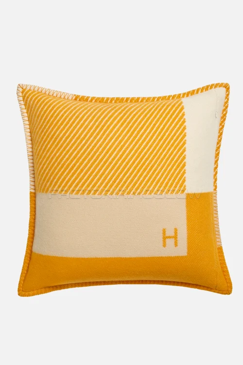 Hermes H Riviera pillow colour Soleil