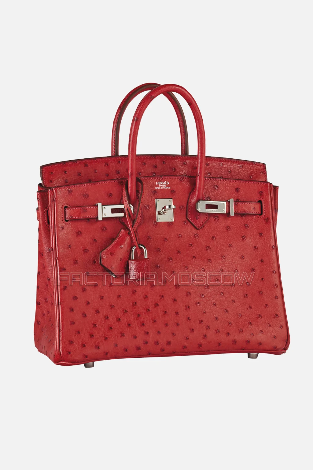 Hermes Birkin 25 Rouge Vif Ostrich PHW