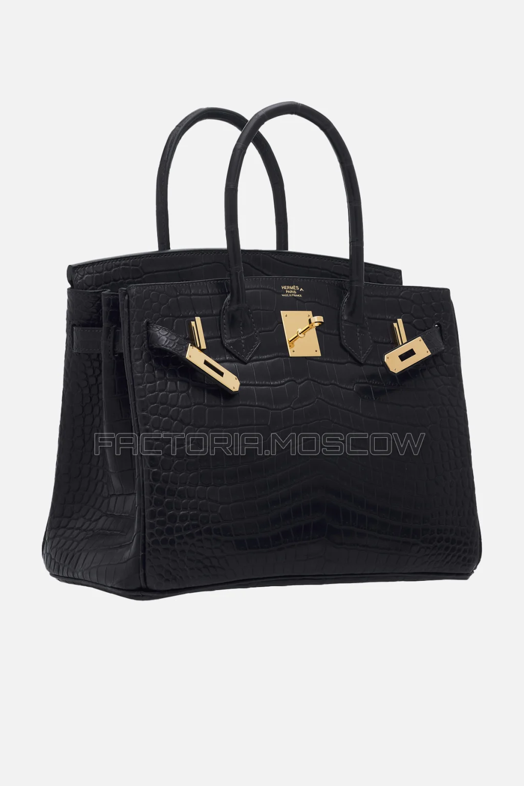 Hermes Birkin 30 Matte Bleu Marine Porosus Crocodile GHW