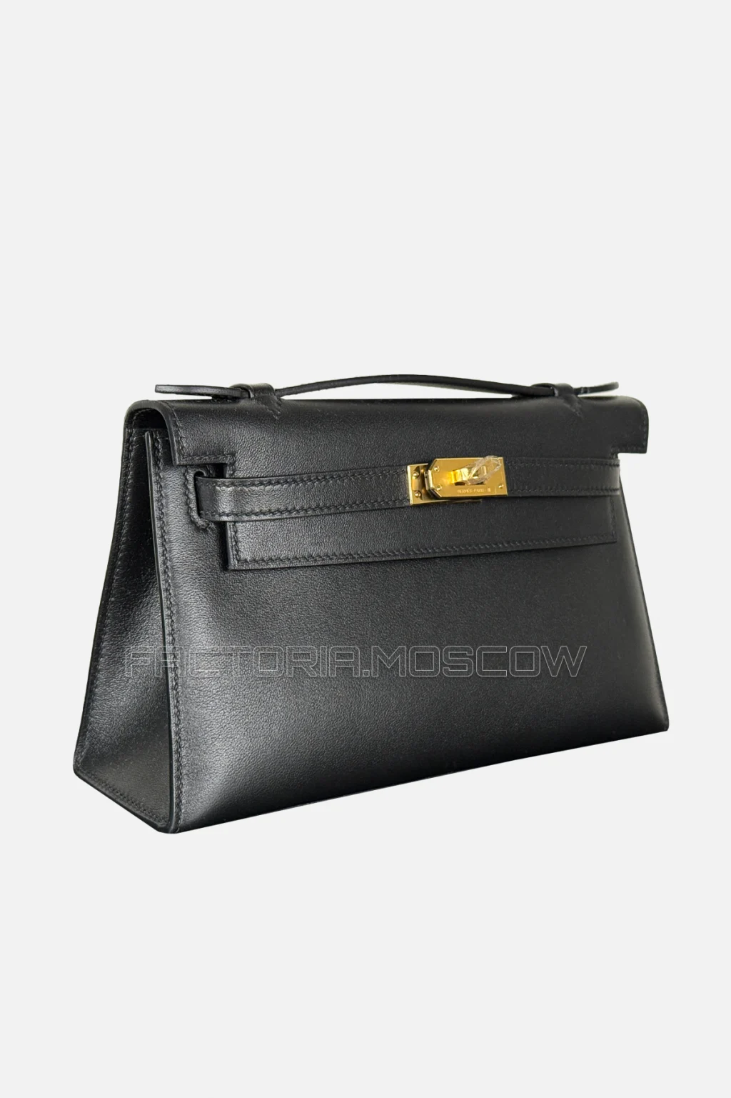Hermes Kelly Pochette Swift Colour Black GHW