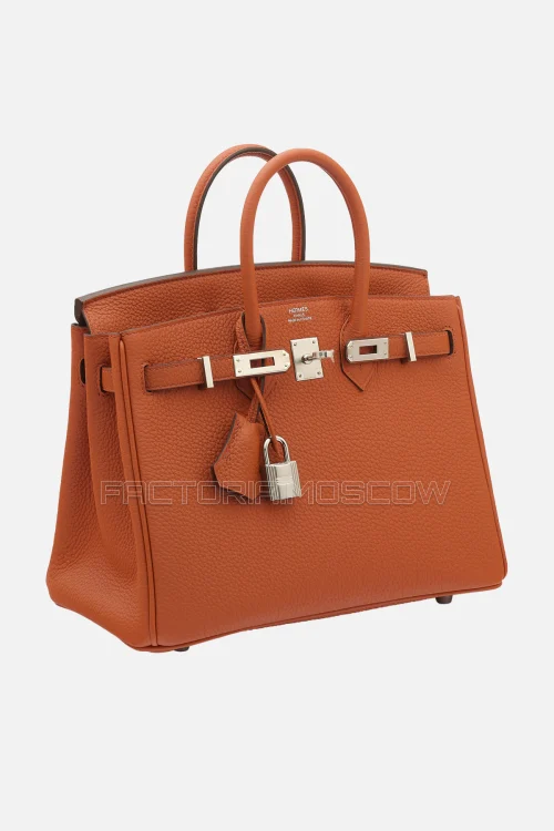 Hermes Birkin 25 Cuivre/Feu Togo PHW