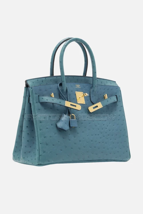 Hermes Birkin 30 Bleu Cobalt Ostrich GHW