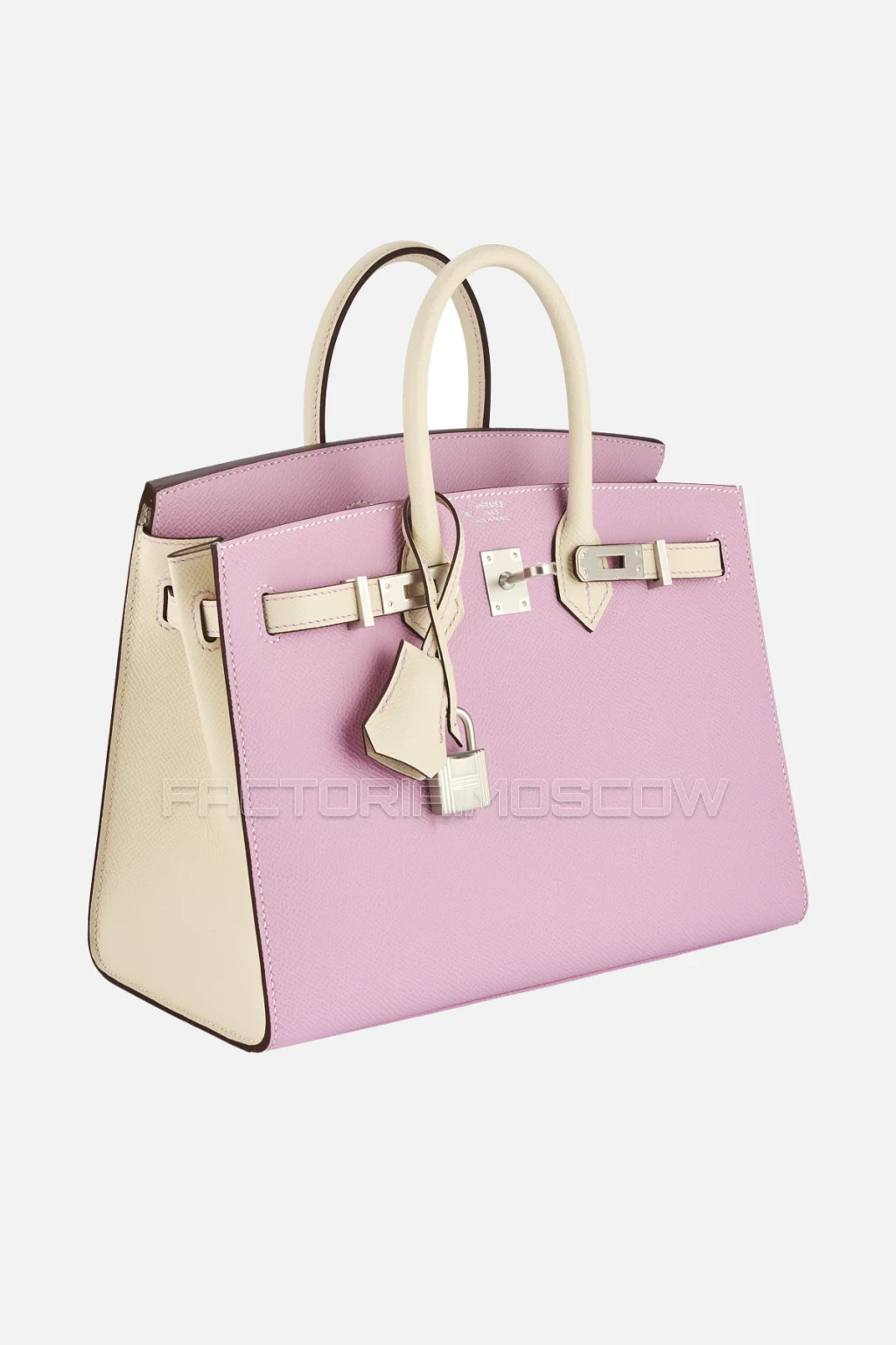 Hermes HSS Birkin Sellier 25 Epsom Mauve Sylvestre/Craie PHW
