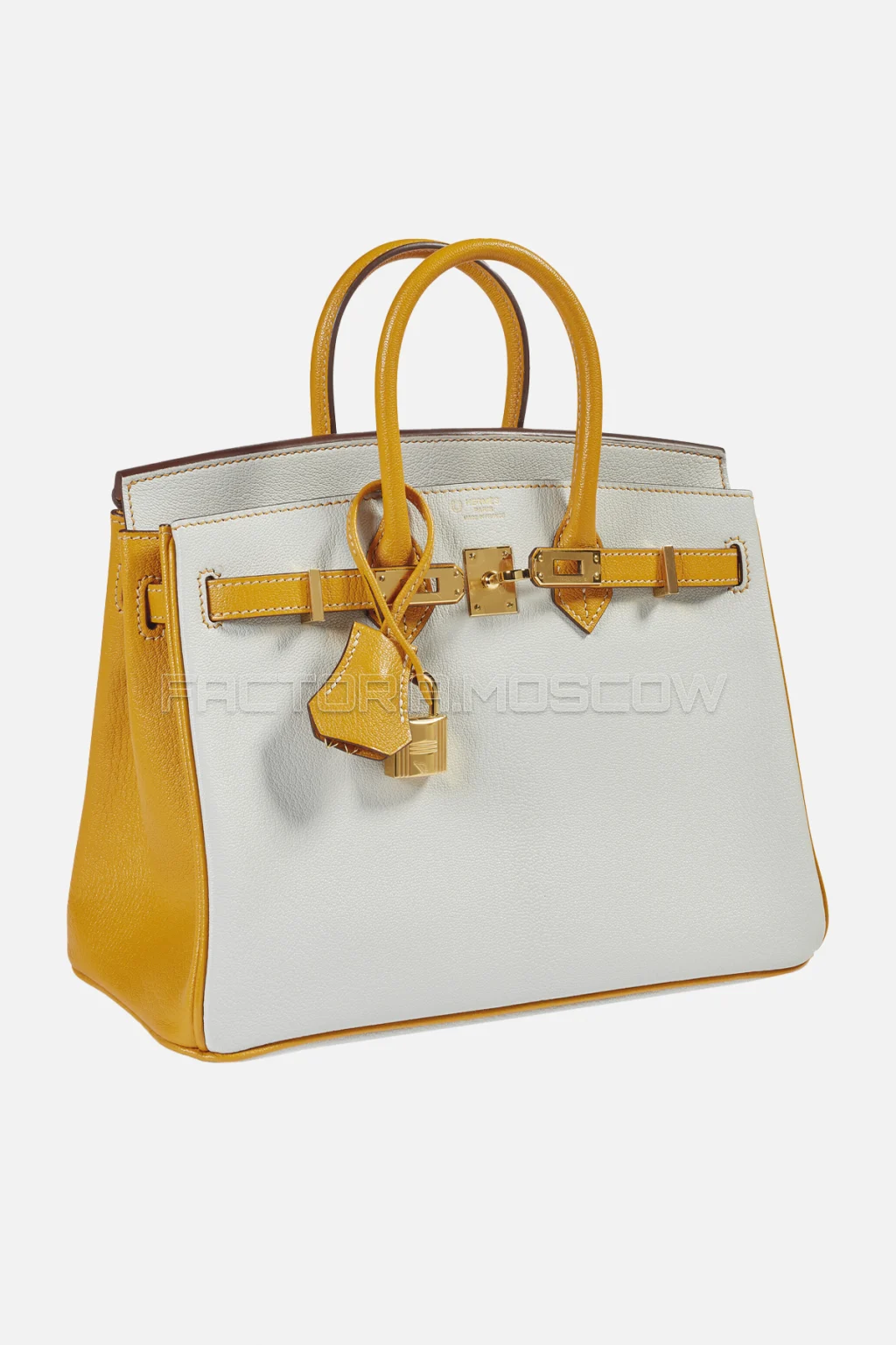Hermes HSS Birkin 25 Chevre Bleu Glacier/Moutarde GHW