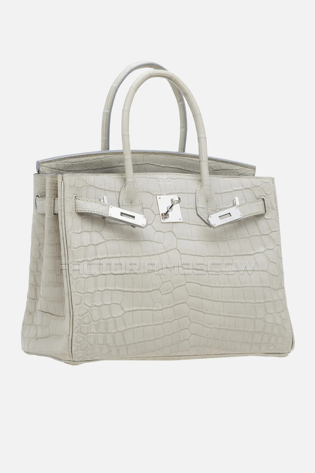 Hermes Birkin 30 Beton Niloticus Crocodile PHW