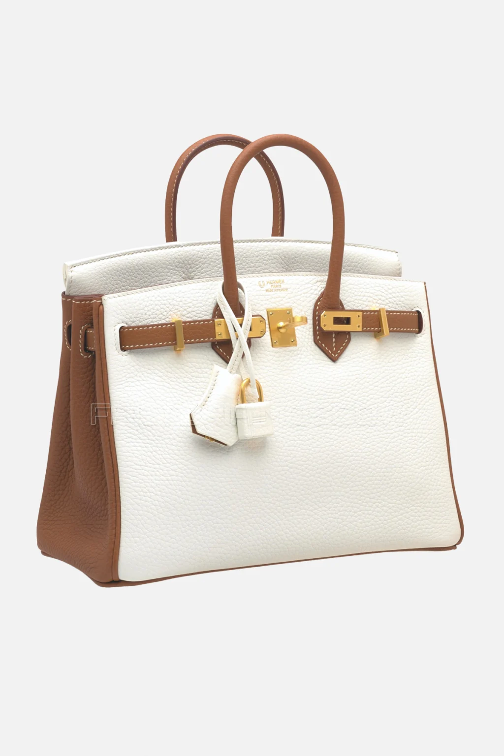 Hermes HSS Birkin 25 Clemence White/Gold GHW