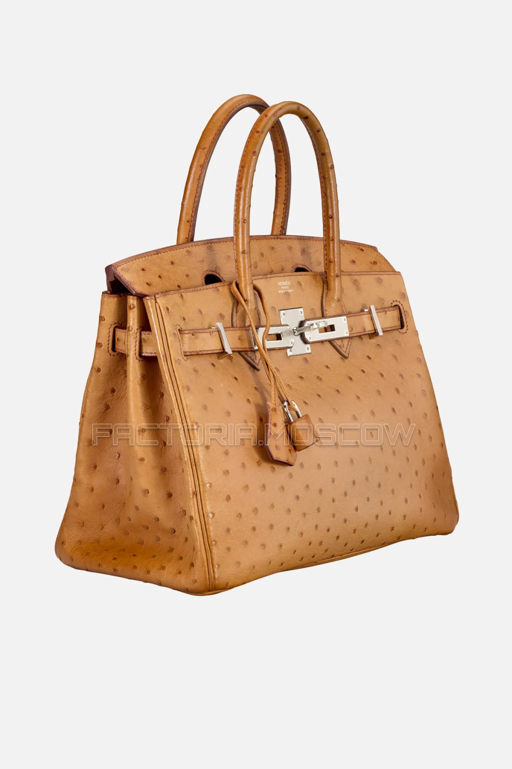 Hermes Birkin 30 Cognac Ostrich PHW