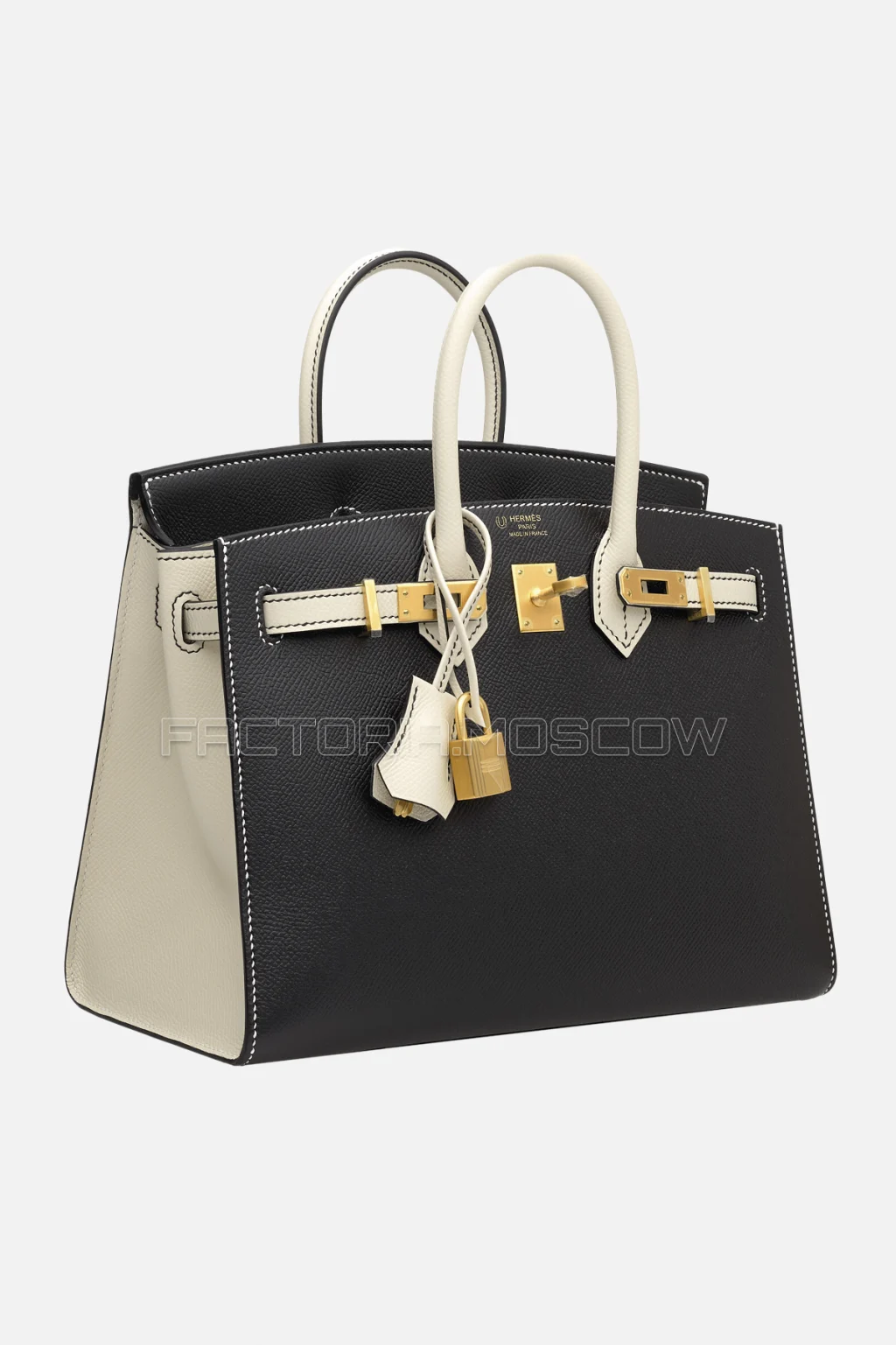 Hermes HSS Birkin Sellier 25 Epsom Black/Nata GHW
