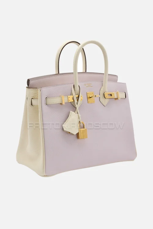 Hermes HSS Birkin 25 Chevre Mauve Pale/Nata GHW