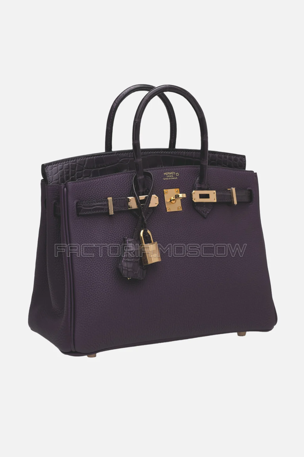 Hermes Birkin Touch 25 Matte Prunoir Alligator/Raisin Togo RGHW