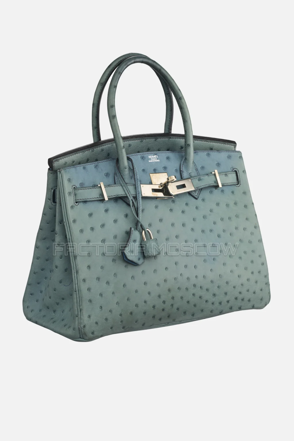 Hermes Birkin 30 Bleu Jeans Ostrich PHW