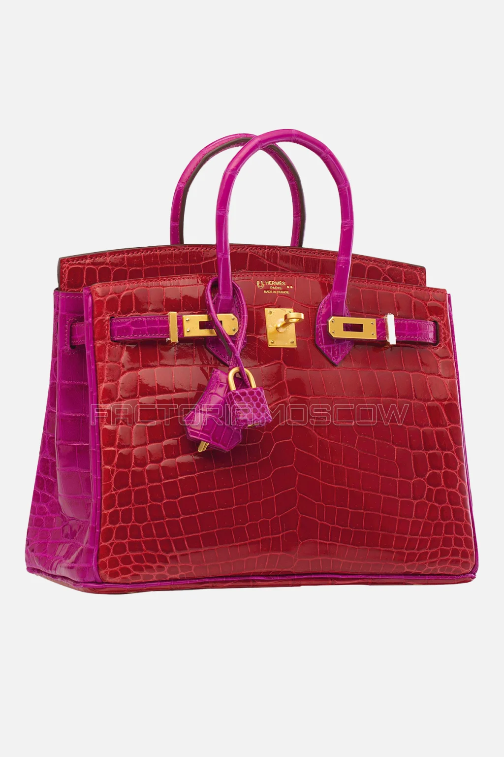 Hermes HSS Birkin 25 Shiny Braise/Rose Sheherazade Niloticus Crocodile GHW
