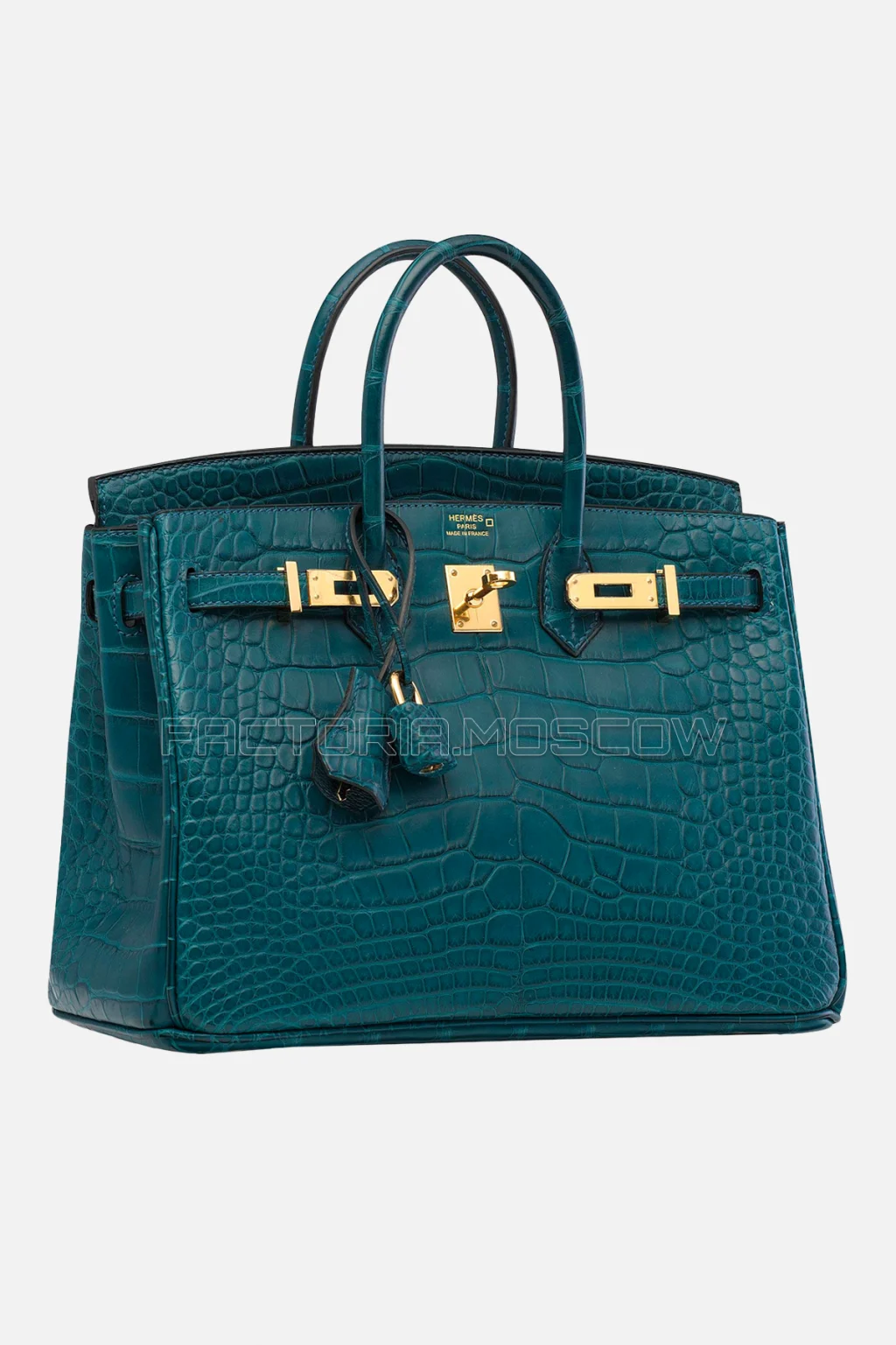 Hermes Birkin 25 Matte Alligator Bleu Colvert GHW