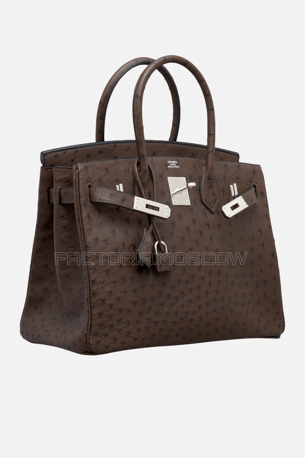 Hermes Birkin 30 Marron Fonce Ostrich PHW