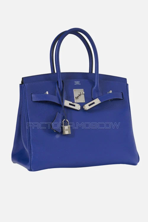 Hermes Birkin 30 Bleu Electrique Epsom PHW
