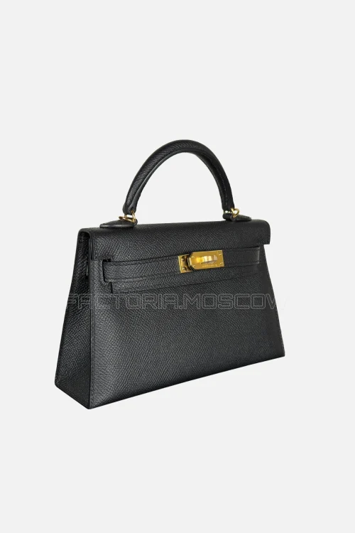 Hermes Kelly Mini 20 Epsom Colour Black GHW