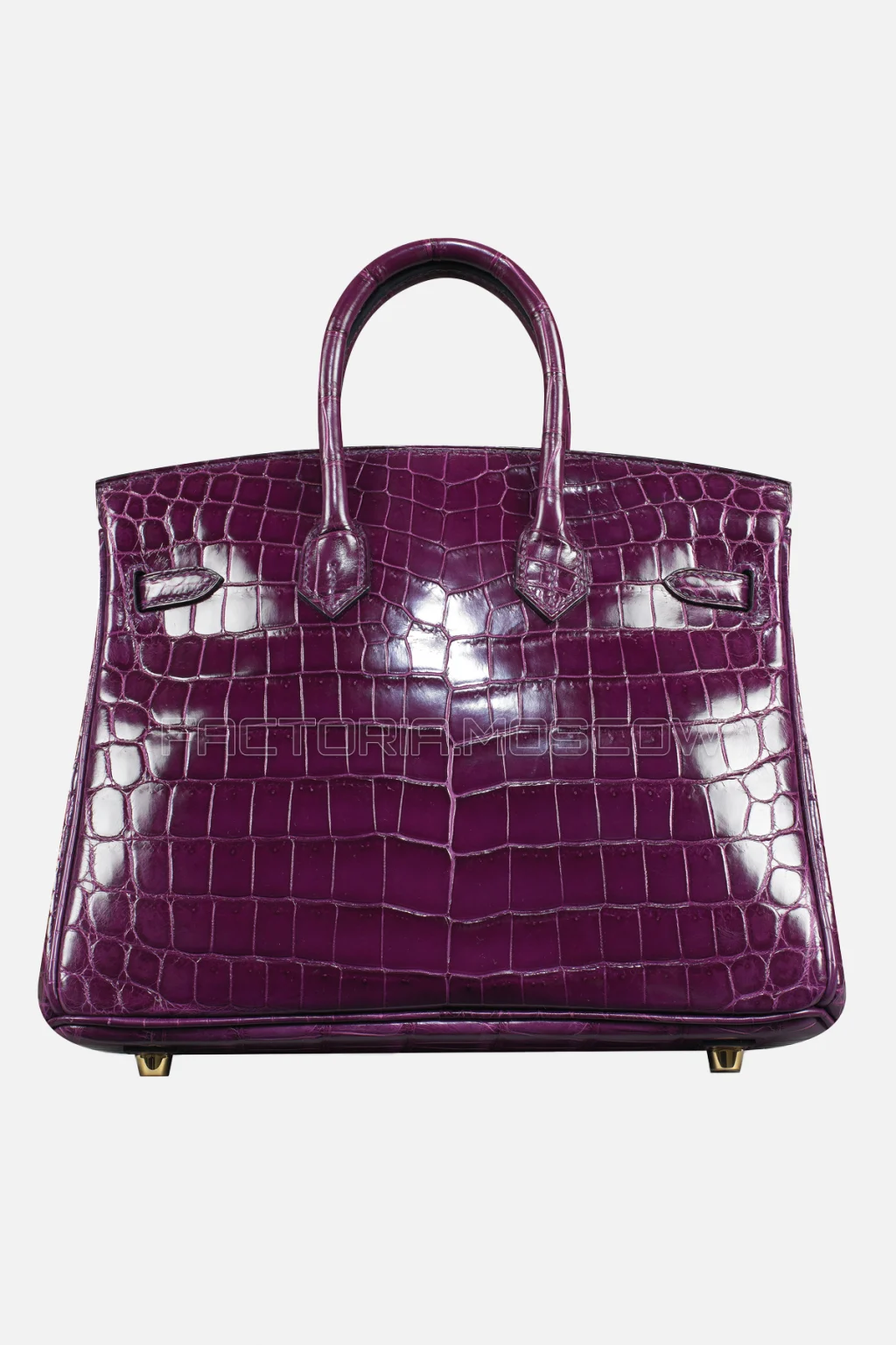 Hermes Birkin 25 Shiny Cassis Niloticus Crocodile GHW