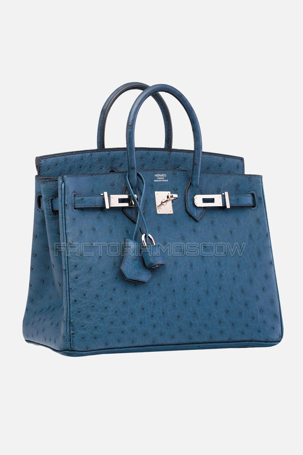 Hermes Birkin 25 Ostrich Bleu Roi PHW