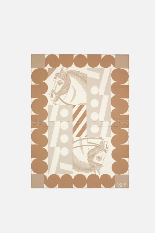 Hermes Cheval Joker blanket Colour Noisette