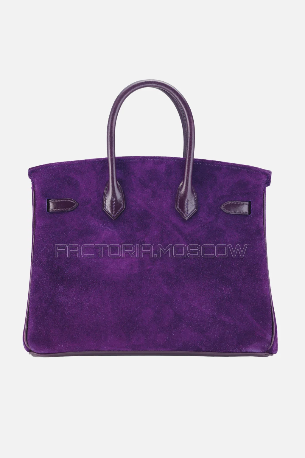 Hermes Birkin 25 Veau Doblis/Veau Box Raisin PHW