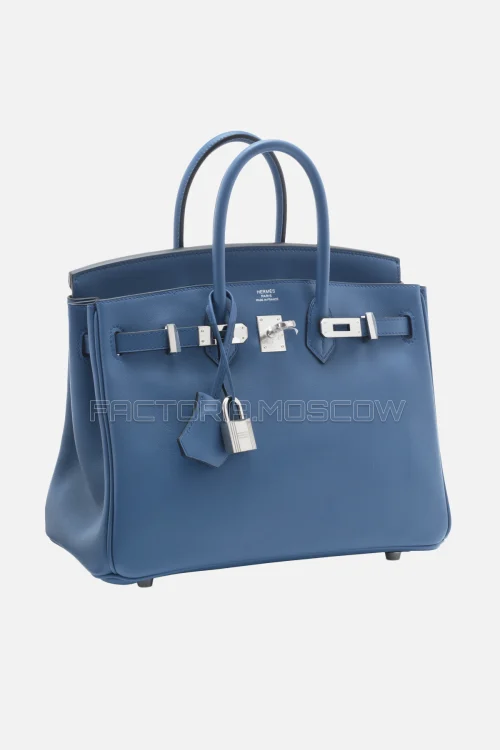 Hermes Birkin 25 Swift Bleu Agate PHW