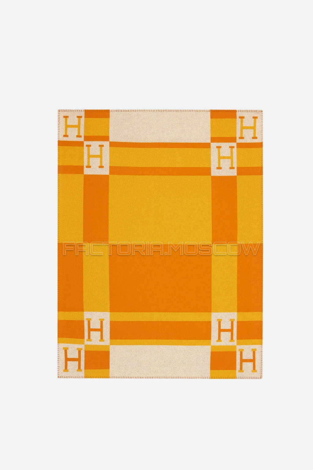 Hermes Avalon Bayadere blanket Colour Ambre