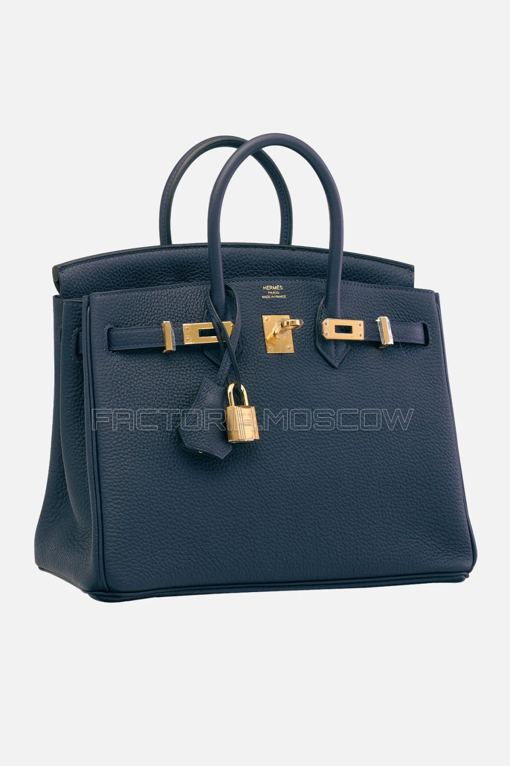 Hermes Birkin 25 Clemence Bleu De Malte GHW