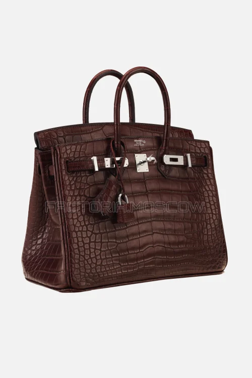 Hermes Birkin 25 Alligator Matte Bordeaux PHW