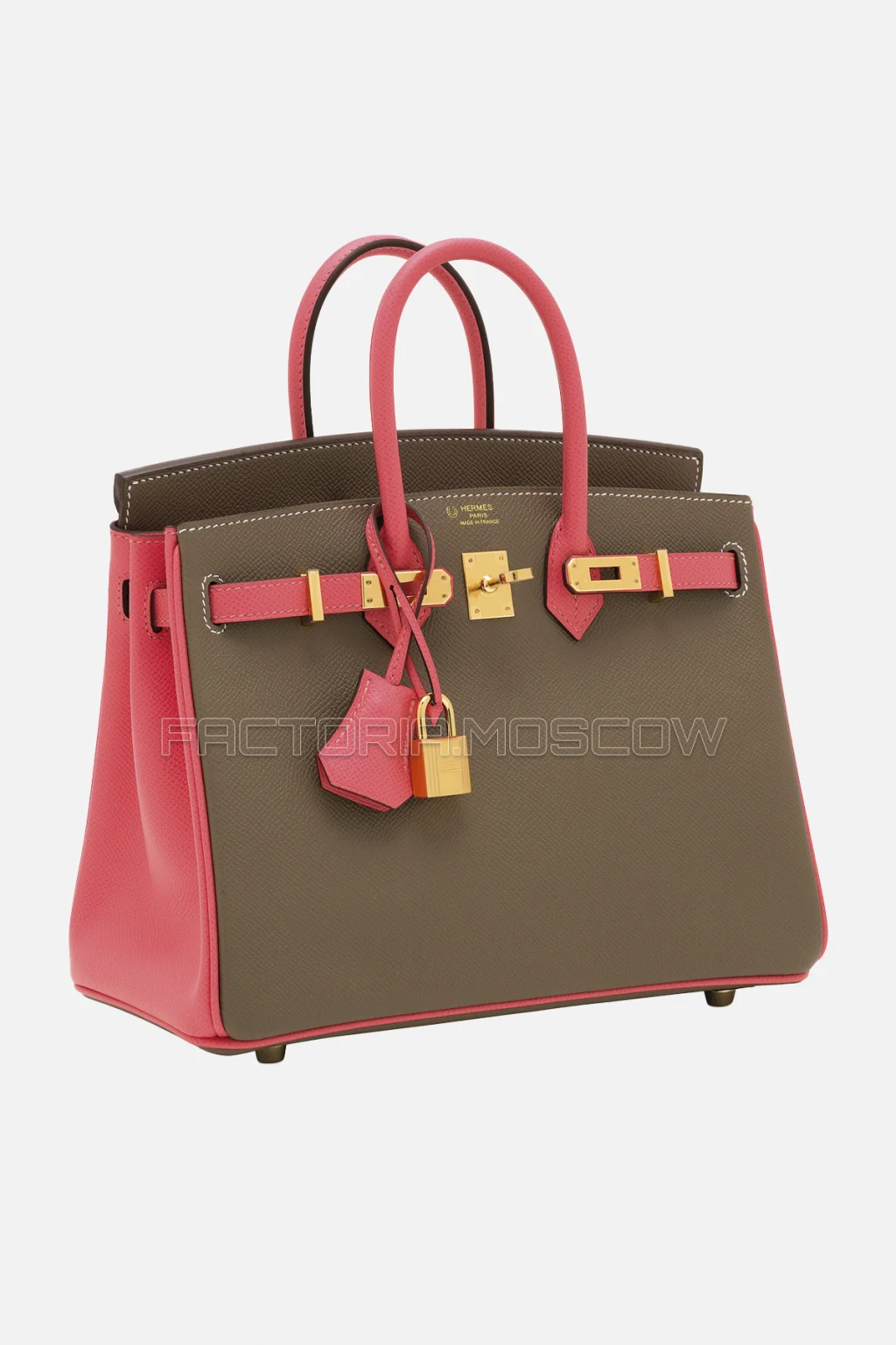 Hermes HSS Birkin 25 Epsom Etoupe/Rose Azalee GHW