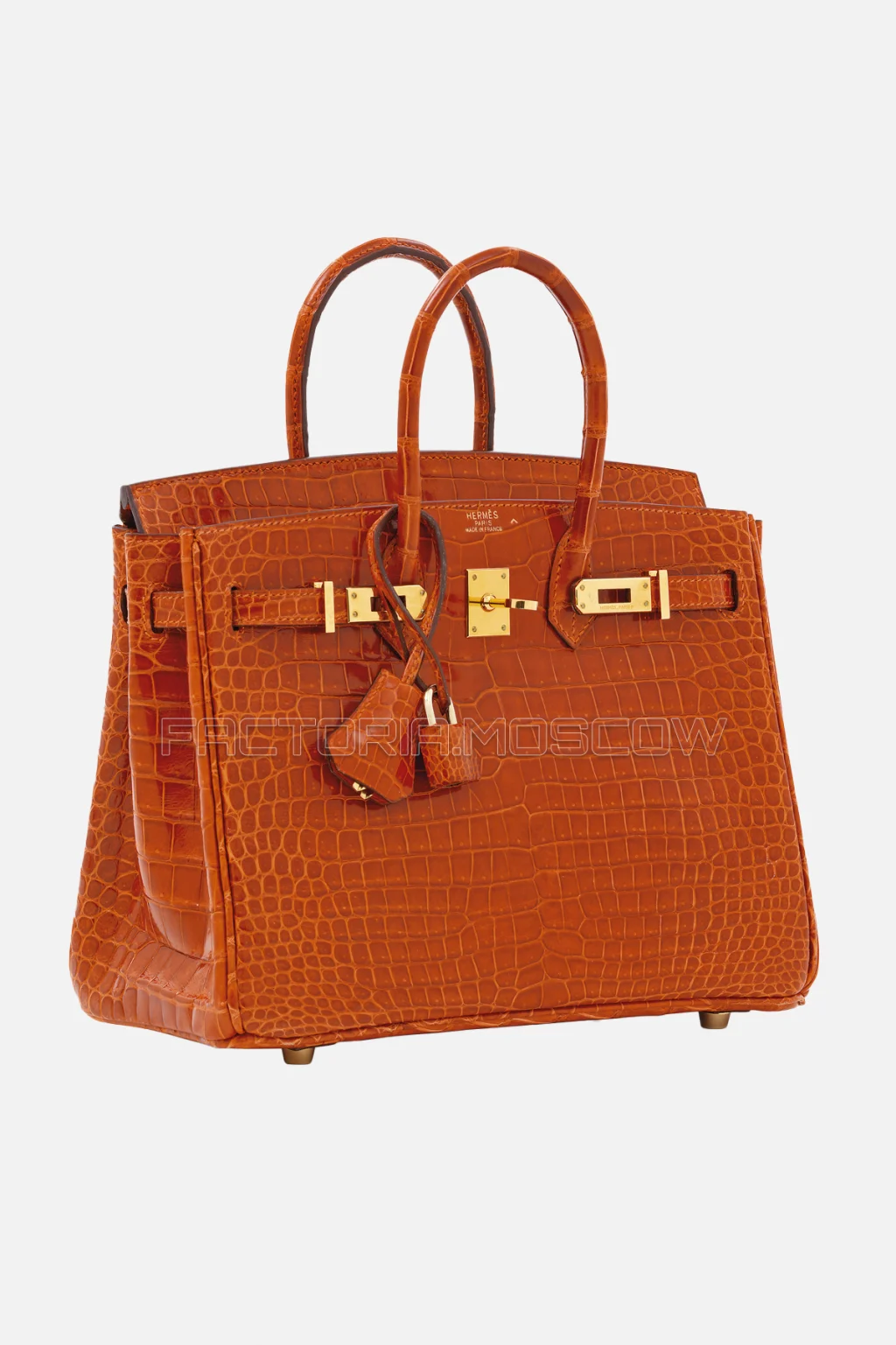 Hermes Birkin 25 Shiny Pain D'Epice Porosus Crocodile GHW