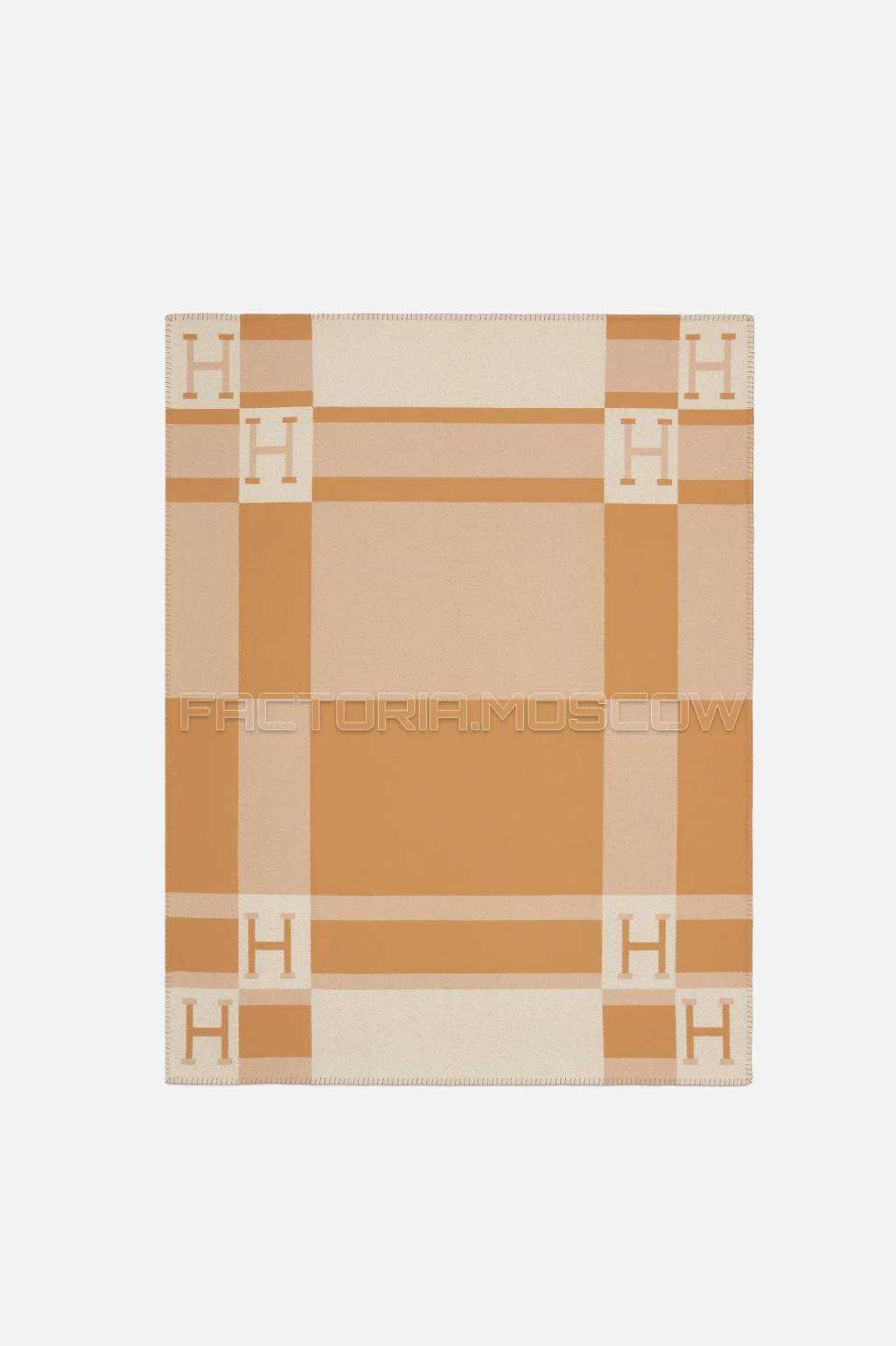Hermes Avalon Bayadere blanket Colour Blé