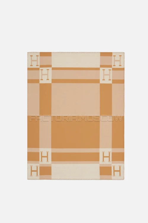 Hermes Avalon Bayadere blanket Colour Blé