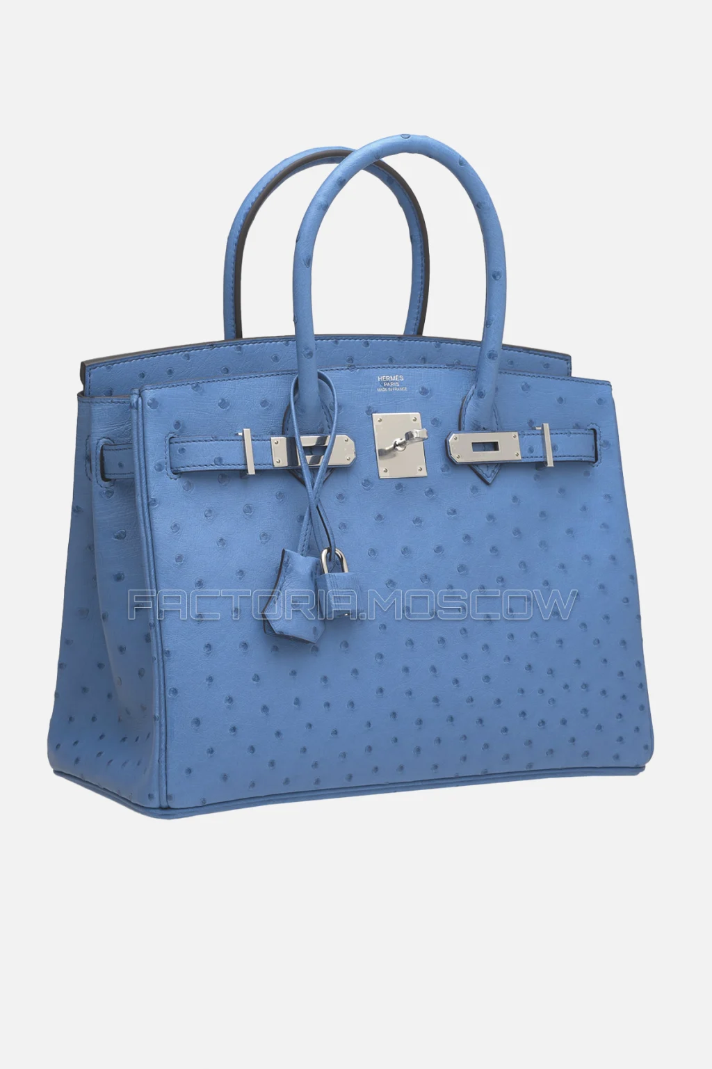 Hermes Birkin 30 Bleu Mykonos Ostrich PHW