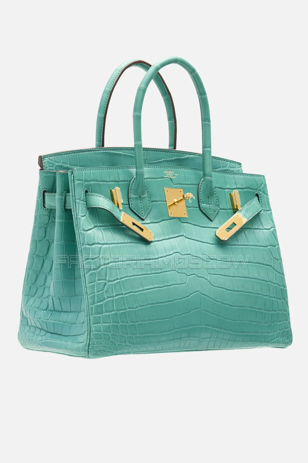 Hermes Birkin 30 Matte Bleu Paon Niloticus Crocodile GHW