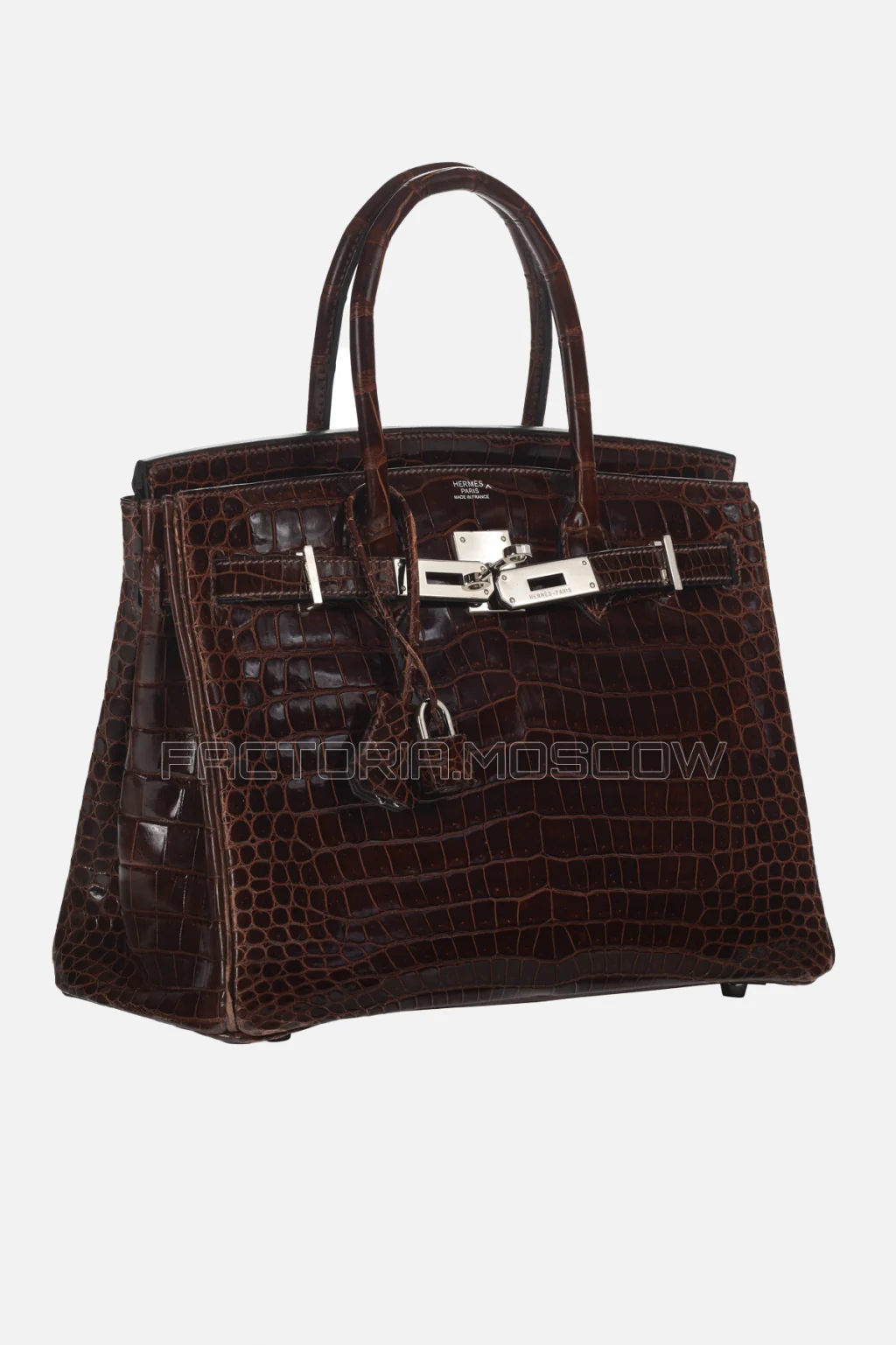 Hermes Birkin 30 Shiny Cocoan Niloticus Crocodile PHW