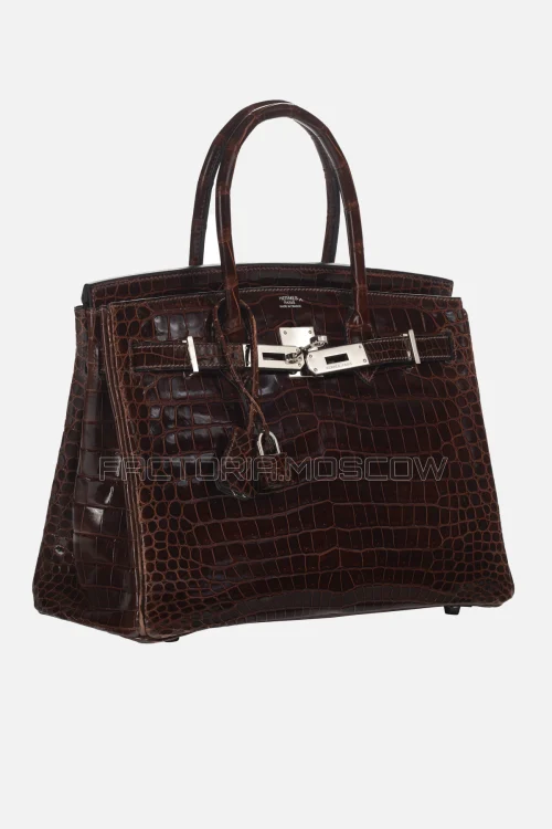 Hermes Birkin 30 Shiny Cocoan Niloticus Crocodile PHW