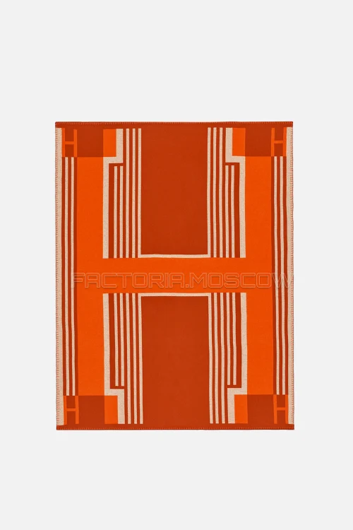 Hermes Ithaque blanket Colour Terracotta/Tangerine