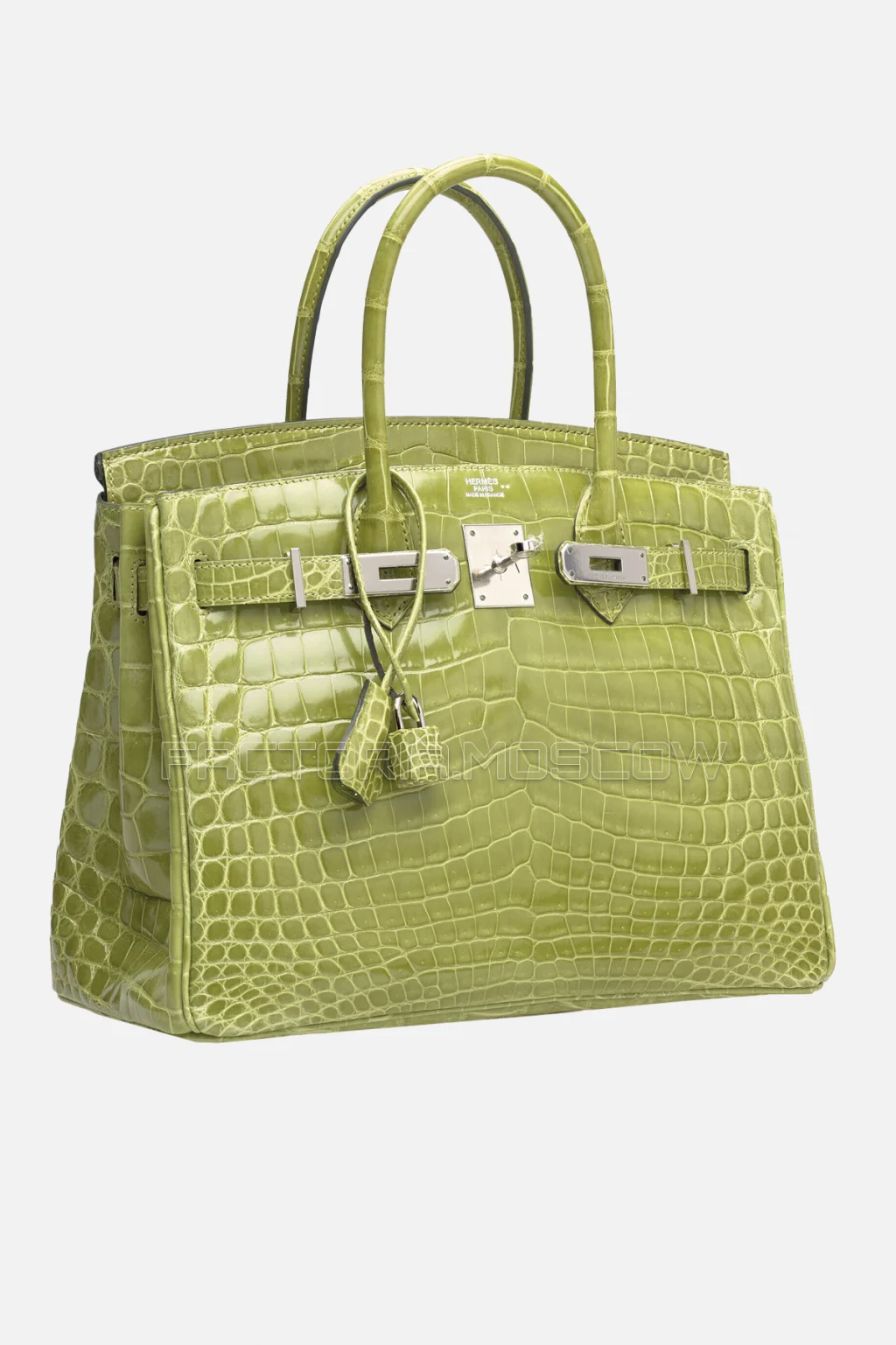 Hermes Birkin 30 Shiny Vert Anis Niloticus Crocodile PHW