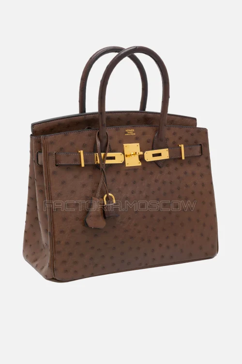 Hermes Birkin 30 Chocolat Ostrich GHW