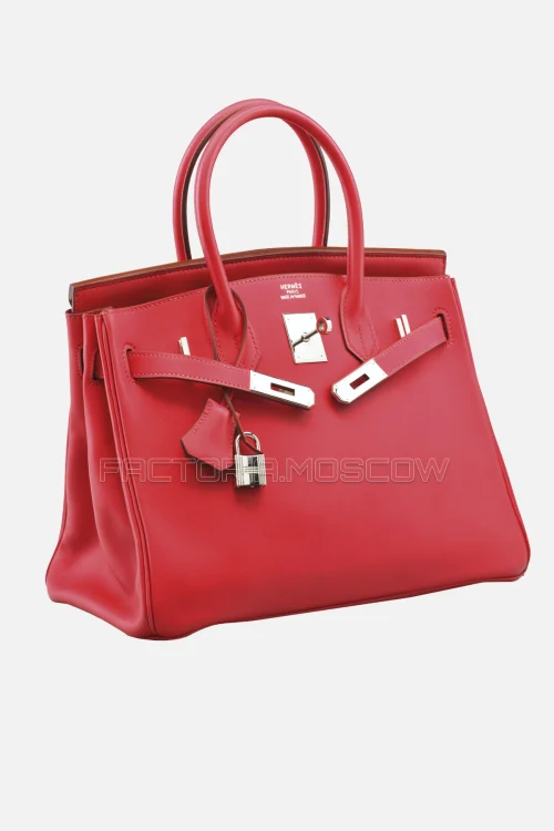 Hermes Birkin 30 Vermillion Swift PHW