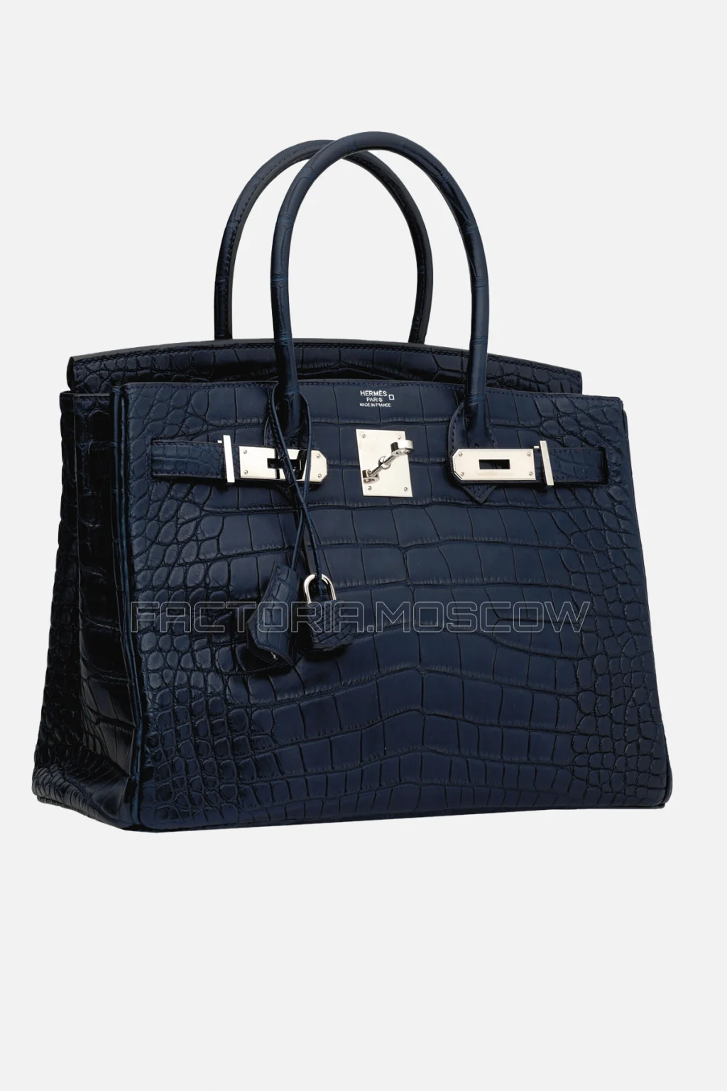 Hermes Birkin 30 Matte Bleu Marine Alligator PHW