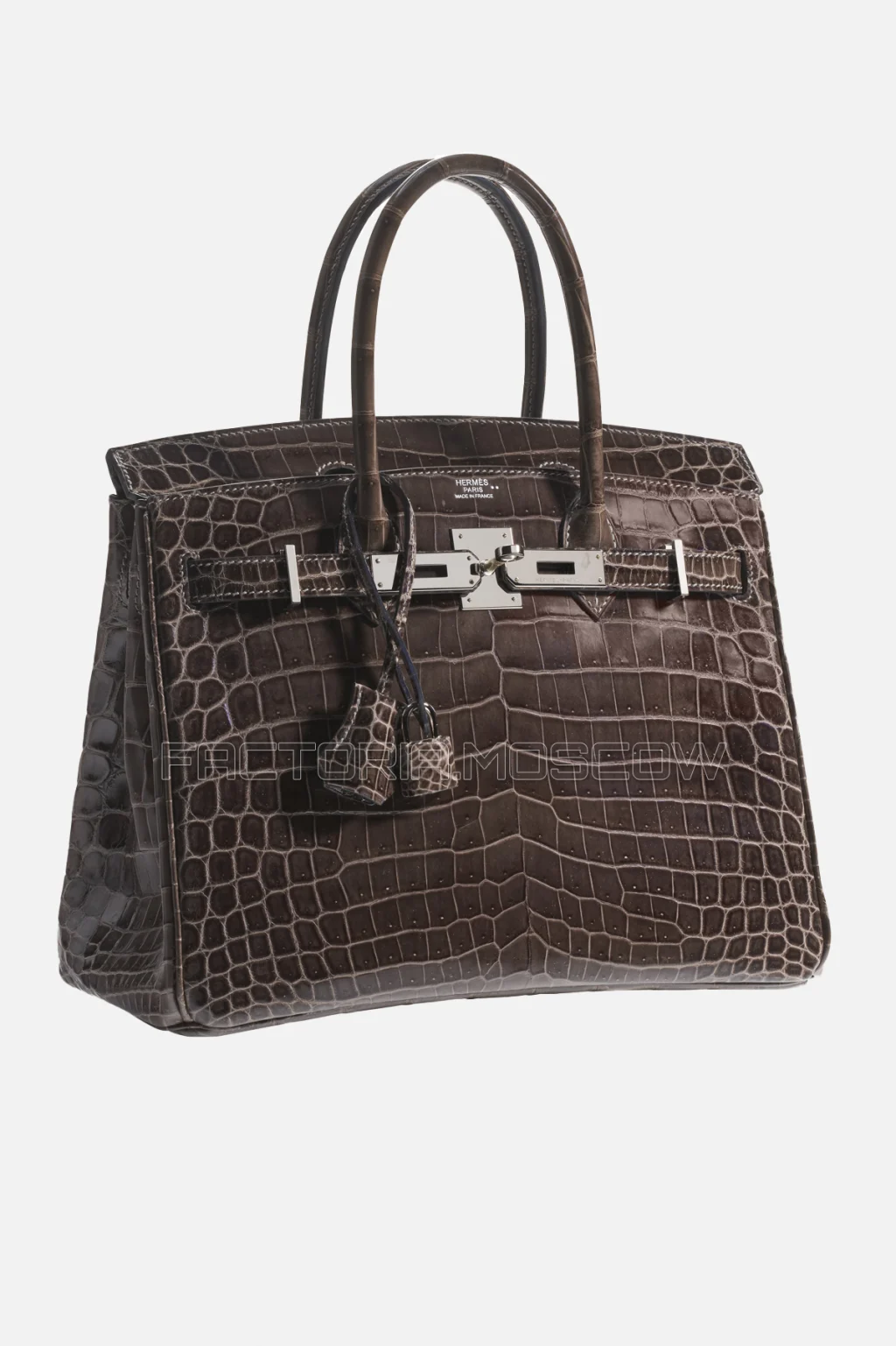 Hermes Birkin 30 Shiny Graphite Niloticus Crocodile PHW