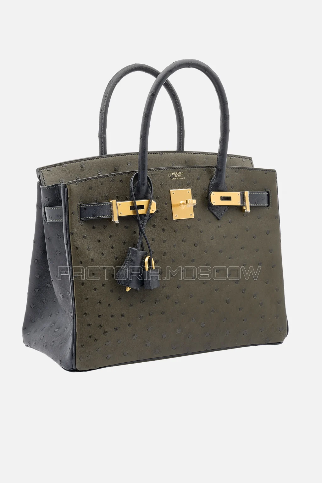 Hermes Birkin 30 Vert Veronese/Bleu Nuit Ostrich GHW