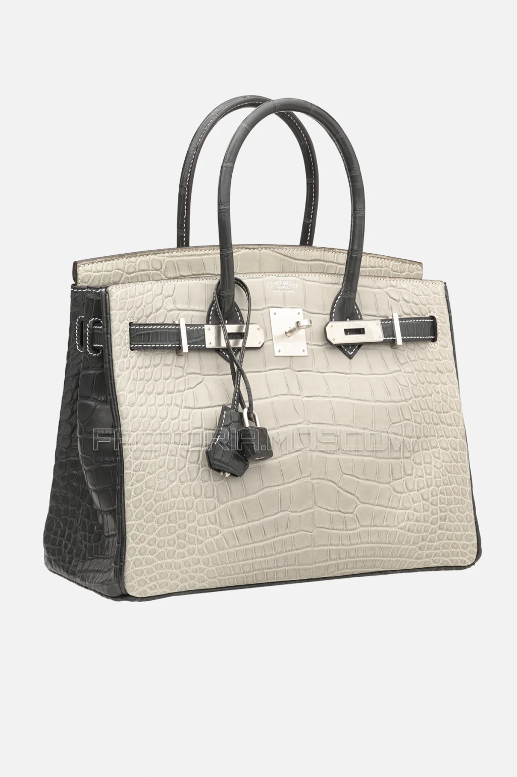 Hermes Birkin 30 Matte Gris Perle/Graphite Alligator PHW