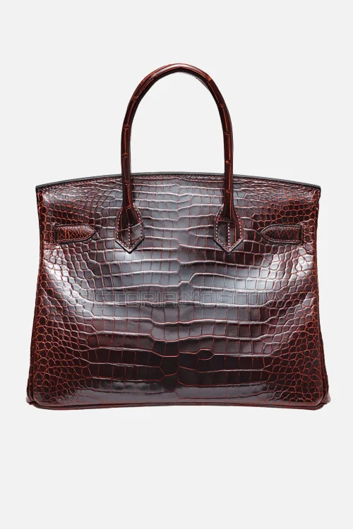 Hermes Birkin 30 Shiny Cocoan Porosus Crocodile GHW